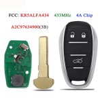 3/5 Buttons 433MHz 4A Chip FCC ID: KR5ALFA434 Alfa Romeo Giulia Stelvio 2015-2020