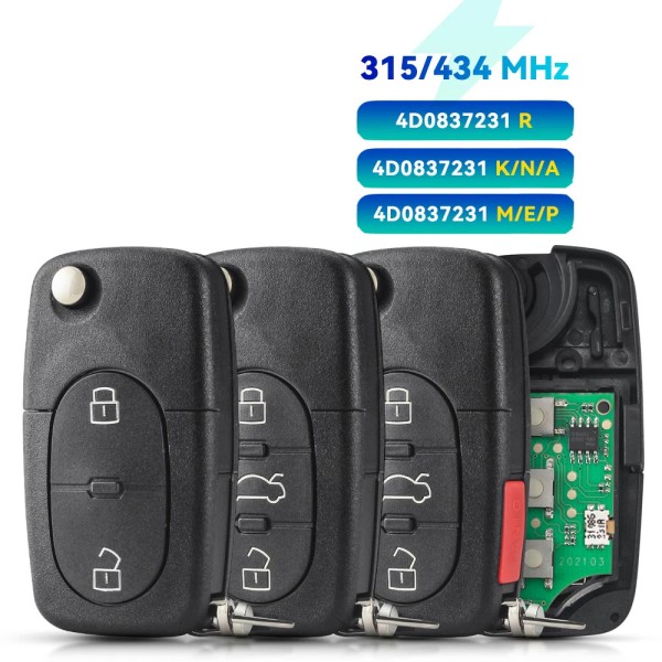Audi remote 2/3/4 BNT ID48 Chip 433/315Mhz