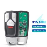 Audi 3/4 Button 315/433MHz