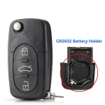 Audi 2/2+1/3/3+1Buttons Remote Car Key Case Shell CR2032/CR1616 Battery hold