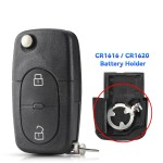 Audi 2/2+1/3/3+1Buttons Remote Car Key Case Shell CR2032/CR1616 Battery hold