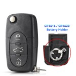 Audi 2/2+1/3/3+1Buttons Remote Car Key Case Shell CR2032/CR1616 Battery hold