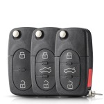 Audi 2/2+1/3/3+1Buttons Remote Car Key Case Shell CR2032/CR1616 Battery hold