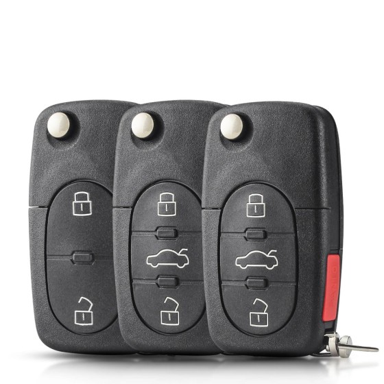 Audi 2/2+1/3/3+1Buttons Remote Car Key Case Shell CR2032/CR1616 Battery hold