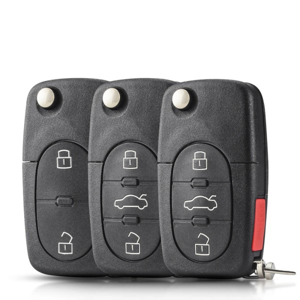 Audi 2/2+1/3/3+1Buttons Remote Car Key Case Shell CR2032/CR1616 Battery hold