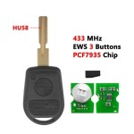 BMW Key (Old) 315/433MHz ID44 Chip HU92/HU58