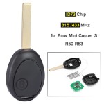 315/433MHz PCF7935 /7931AS ID73 Chip 1 Button Remote Car Key Fob