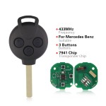 Benz 3/3+1 Button 433/315Mhz Car Remote Key