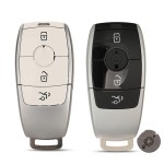 Benz 3 Buttons Smart Remote Key Shell(black/white )(With logo)