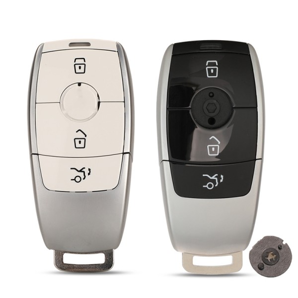 Benz 3 Buttons Smart Remote Key Shell(black/white )(With logo)