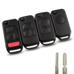 1/2/3/4 Buttons Car Key Shell For Mercedes HU39/HU64(No logo/With logo)