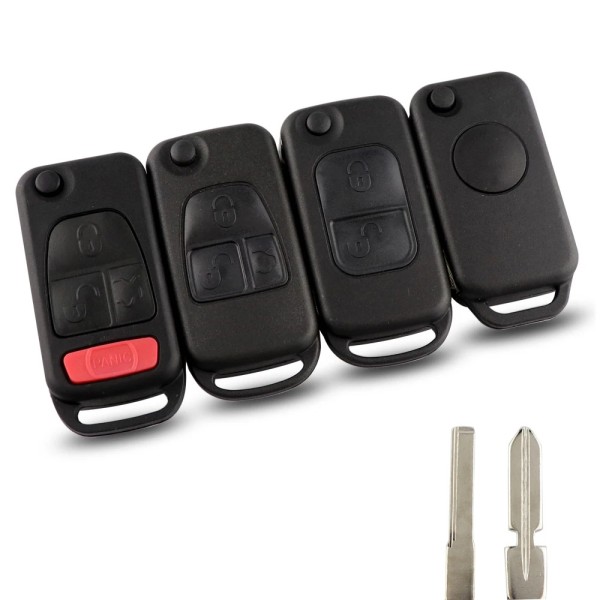 1/2/3/4 Buttons Car Key Shell For Mercedes HU39/HU64(No logo/With logo)