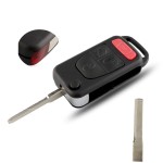1/2/3/4 Buttons Car Key Shell For Mercedes HU39/HU64(No logo/With logo)