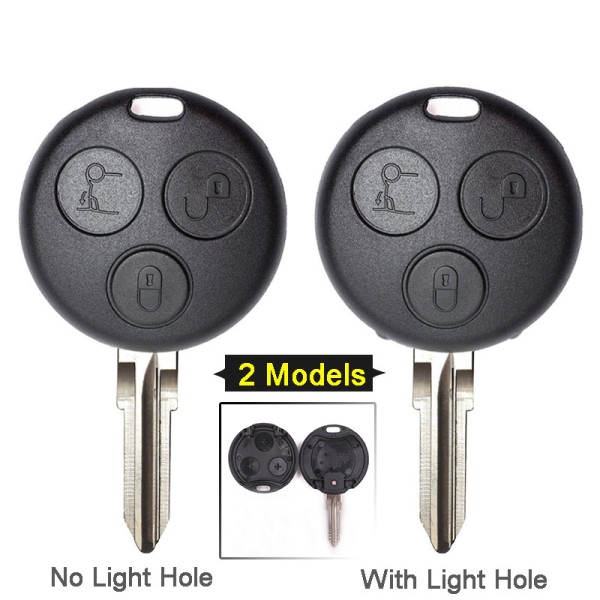 3 Buttons Smart Remote Key Shell(No light/With light)