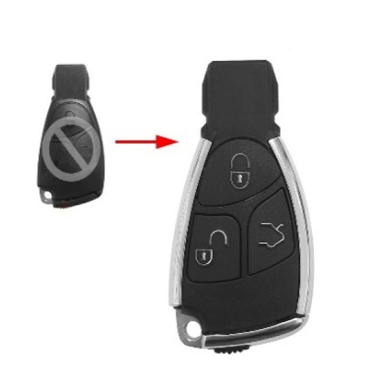Benz 3 Buttons Smart Remote Key Shell(With logo)