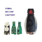 3/3+1 Buttons 2 Battery 315/433MHz NEC Chip Remote Key For Mercedes Benz