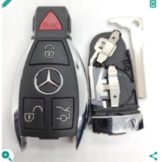 Benz 3+1 Buttons Smart Remote Key Shell 2 battery model(With logo)