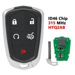 2+1/3+1 Buttons Cadillac Remote Smart Car Key ID46 PCF7937E HYQ2AB 315Mhz(No logo/With logo)