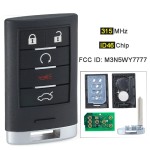 Cadillac 4+1 Button Keyless Smart Remote Key Fob 315MHz M3N5WY7777(No logo/With logo)