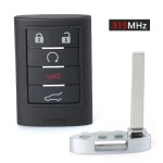 Cadillac SRX  Keyless 5 Button Remote Key Fob 315/433MHz NBG009768T(No logo/With logo)