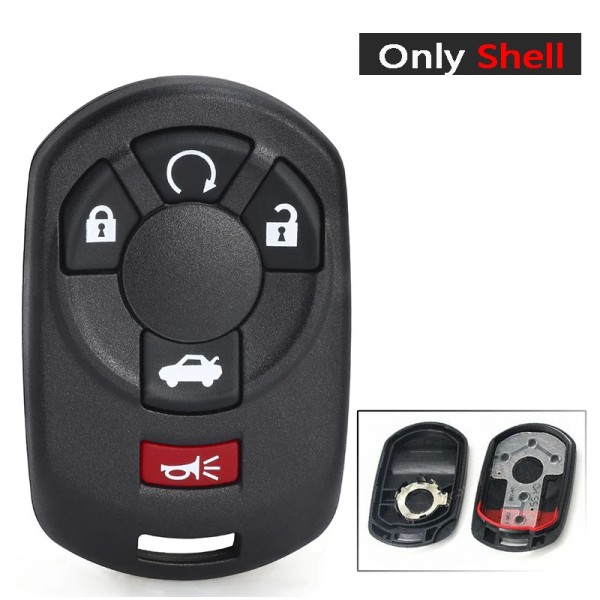 Replacement Keyless Entry Remote Car Key Shell Case Housing With 5 Buttons - FOB for Cadillac STS 2005 2006 2007