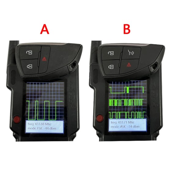 Chevrolet 4+1 Buttons(Pickup) Smart key 433MHz ID49 Chip Fob FCC ID: YG0G21TB(No logo/Chevrolet logo/GMC logo/Buick logo)