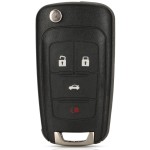 CHE 3+1 Button HU100 Blade shell (No logo/Chevrolet logo/Buick logo/Opel logo)