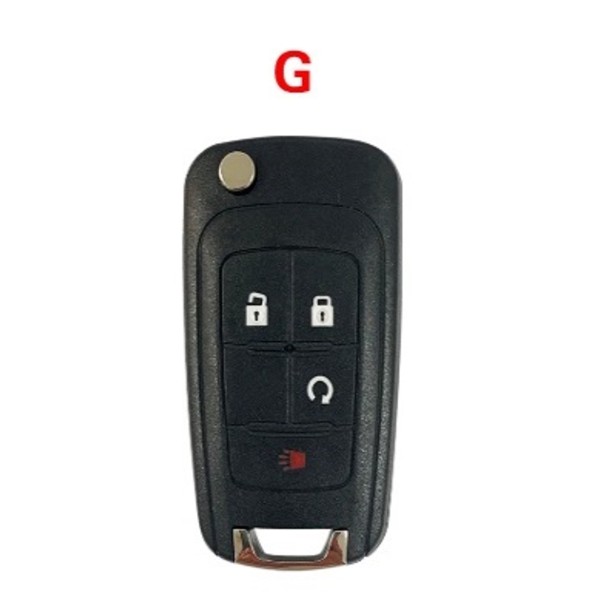 CHE 3+1 Button (Side Start) HU100 Blade shell (No logo/Chevrolet logo/Buick logo/Opel logo)