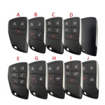 Chevrolet 2+1/3+1/4+1 Buttons Smart key Shell (No logo/Chevrolet logo/GMC logo/Buick logo)