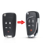 Chevrolet 2/3/3+1/4+1 Buttons Modified Flip Key Shell(With logo)