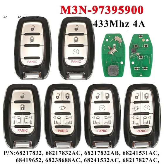 2+1/3+1/4+1/5+1/6+1 Buttons Proximity Smart M3N-97395900 68217832AC 433Mhz 4A Chip(No logo/With logo)