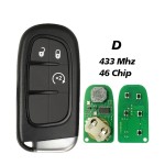 FCC GQ4-54T 46 Chip 433Mhz Remote Pickup Car Key For Dodge Ram(No logo/With logo)