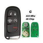 FCC GQ4-54T 46 Chip 433Mhz Remote Pickup Car Key For Dodge Ram(No logo/With logo)
