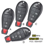 "2013-2018 Dodge RAM Fobik smart key FCC ID: GQ4-53T Chip: 46/ 433 MHz(No logo/With logo)"