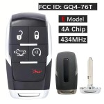 GQ4-76T Remote Fob For Dodge RAM 2500 3500 4500 5500 433.92MHz 4A Chip(No logo/With logo)