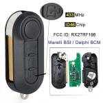 Fiat 3 Button 433MHz ID46 Chip RX2TRF198 Marelli BSI/Delphi BCM(No logo/With logo)