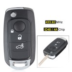 Fiat 4/3 Buttons 433.92MHz Hitag AES 4A/ID48 (No logo/With logo)