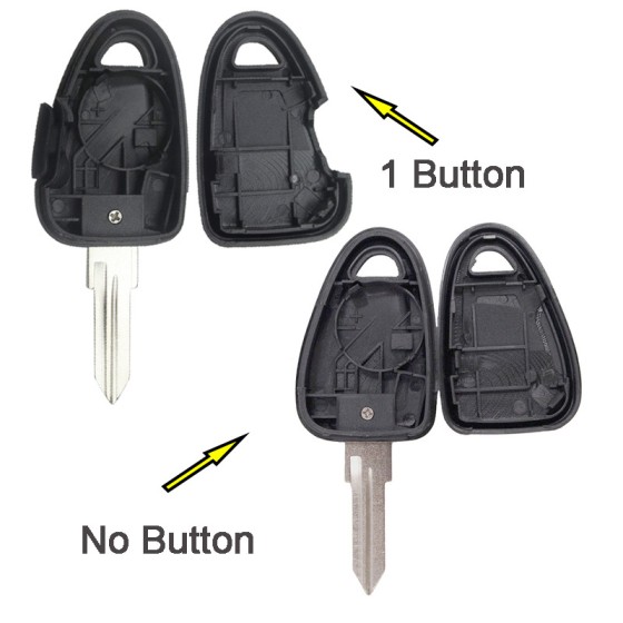 Fiat Iveco Ducato No/1 Button Tansponder Key Shell Case (No logo)