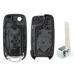 3/4 Button Flip Folding Remote Key Shell Case (No logo/With logo)