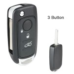 3/4 Button Flip Folding Remote Key Shell Case (No logo/With logo)