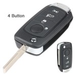 3/4 Button Flip Folding Remote Key Shell Case (No logo/With logo)