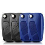 2/3 Button Flip Folding Remote Key Shell Case Fob Black/Blue(No logo/With logo)