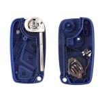 2/3 Button Flip Folding Remote Key Shell Case Fob Black/Blue(No logo/With logo)