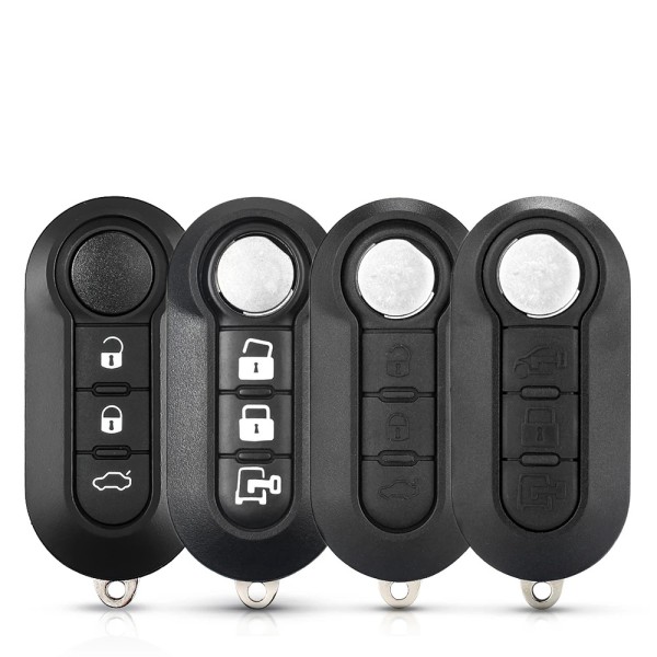 FIAT 3 Buttons Folding Car Key Case Alarm Keyless(No logo/With logo)