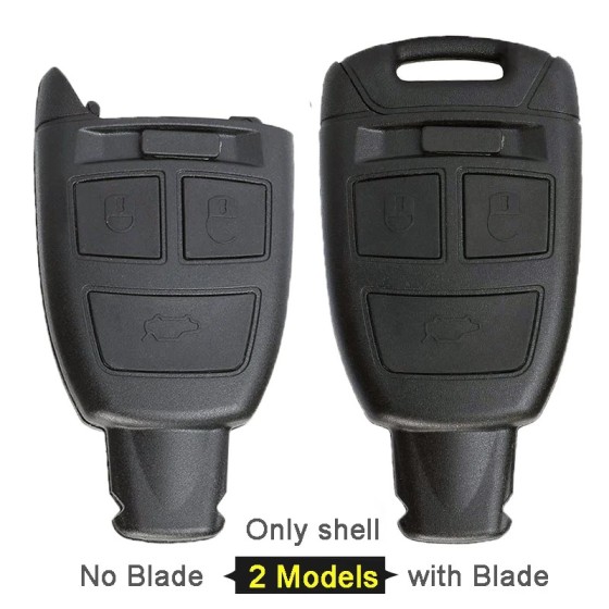 3 Button Remote Key Shell Case Fob No/With Uncut Blade