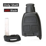 3 Button Remote Key Shell Case Fob No/With Uncut Blade