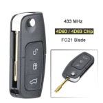 FOR 3 Buttons 433MHz 4D63 Chip FO21 (No logo/With logo)