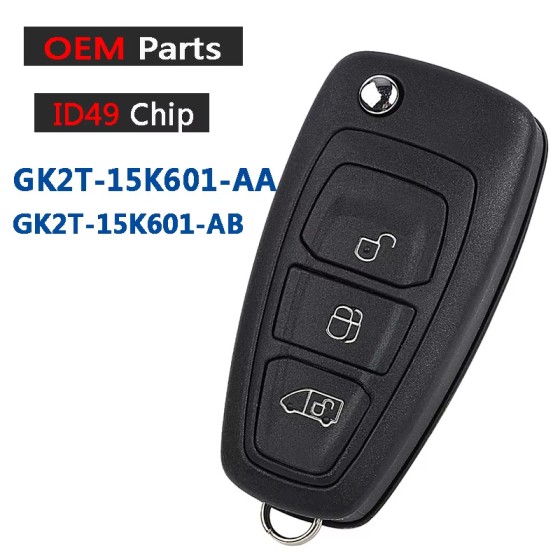 Ford 3 Buttons 434MHz 63+/49 Chip BK2T-15K601-AA/ AB/ AC (With logo)(Original)