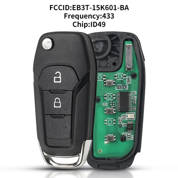 Ford 2/3 Buttons 433MHz ID49 Chip EB3T-15K601-BA (No logo/With logo)