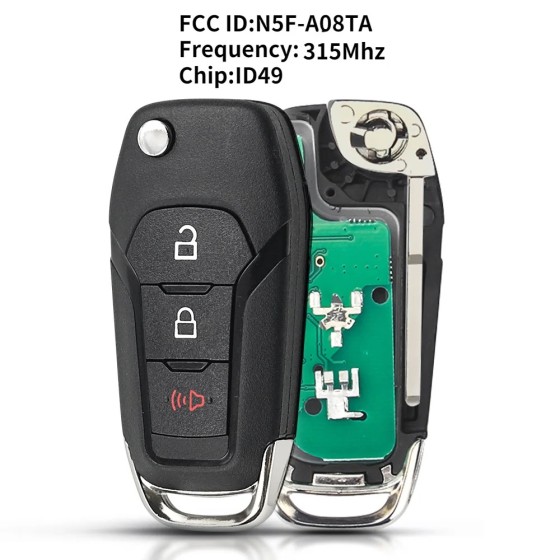 Ford 2+1/3+1 Buttons 315MHz ID49 FCC: N5F-A08TA(No logo/With logo)